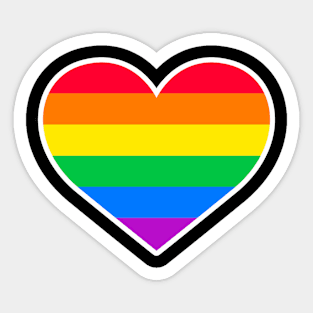 Rainbow Heart Sticker